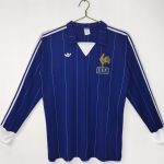 France 1980-82 Home Long Sleeve Retro Jersey – Blue