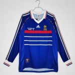 France 1998 World Cup Final Home Long Sleeve Retro Jersey – Blue