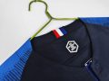 France 2018 World Champions Home Long Sleeve Retro Jersey – Navy Blue - Image 2