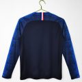 France 2018 World Champions Home Long Sleeve Retro Jersey – Navy Blue - Image 6