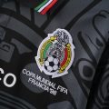 Mexico 1998 Third Long Sleeve Retro Jersey – Black/Gray - Image 3