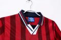 1998 England Away Red Black Striped Retro Soccer Jersey - Image 3
