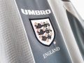 1996 England Away Grey Blue Retro Soccer Jersey - Image 5