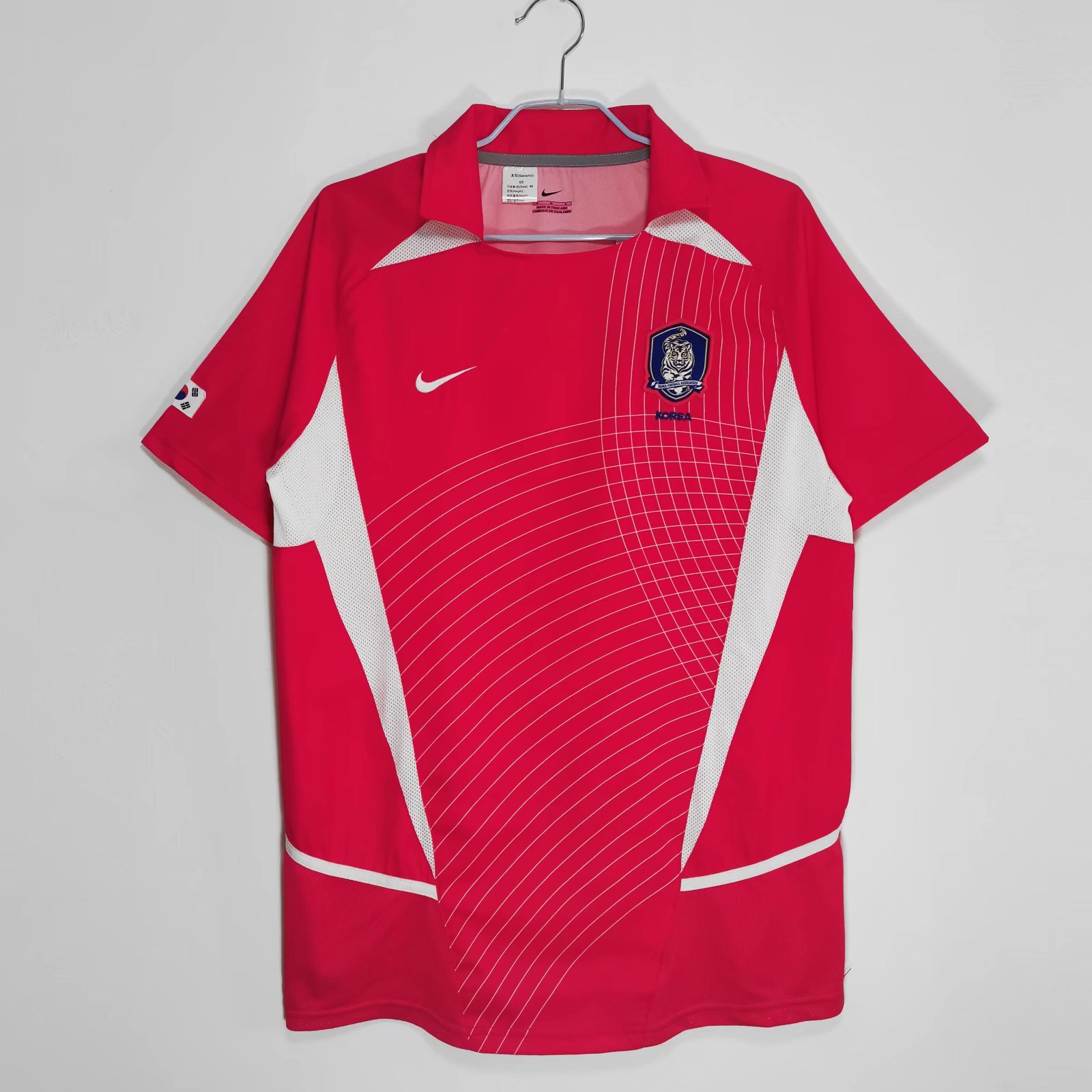 e472a999 South Korea 2002-03 Home Retro Jersey – Red - Image 1