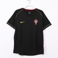 Portugal 2006 Away Retro Jersey – Black/Gold