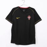 Portugal 2006 Away Retro Jersey – Black/Gold