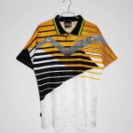 1998 South Africa Home Retro Soccer Jersey Yellow Black Green