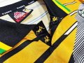 1998 South Africa Home Retro Soccer Jersey Yellow Black Green - Image 3