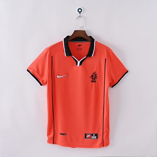 small (6) Netherlands 1998 Home Retro Jersey – Orange - Image 1